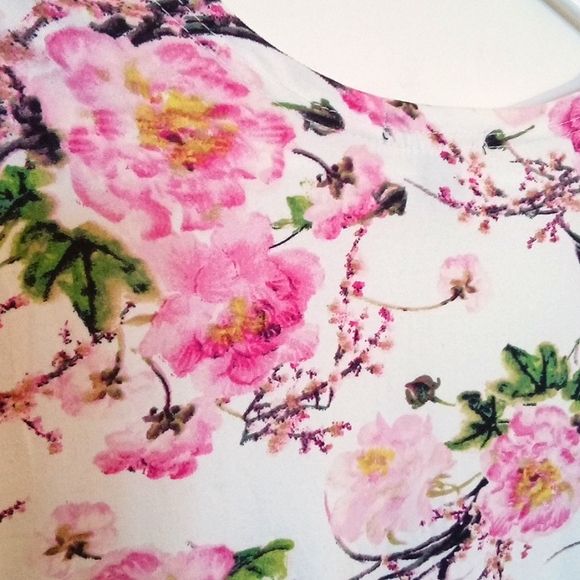 Rue 21 Cherry Blossom Floral Maxi T-Shirt Dress - Picture 8 of 8